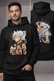 Gear 5 Luffy Anime Hoodie – Black Regular Fit