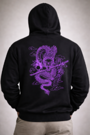 Purple Dragon Zipper Hoodie
