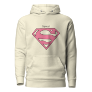 Super Girl - Off White Hoodie Regular Fit - Image 2