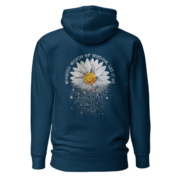 Whisper Words of Wisdom – Floral Quote Regular Fit Hoodie - Image 2